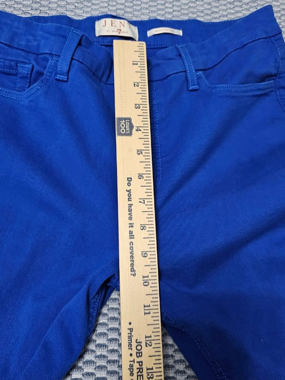 JEN7 by 7 For All Mankind Blue Ankle Skinny High-Rise Jeans Women’s - Size 10 - Picture 6 of 8